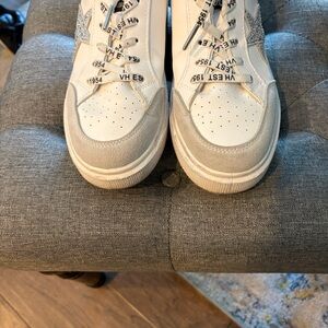 White and Gray Sneakers